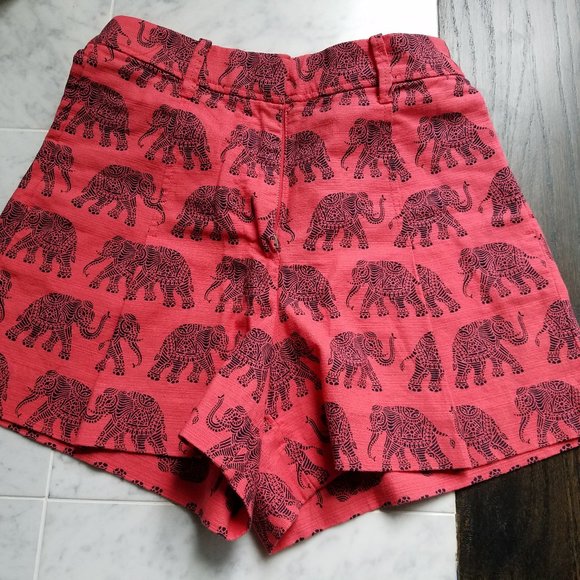 J Crew High Waist Elephant Print Shorts 0 - Picture 7 of 7
